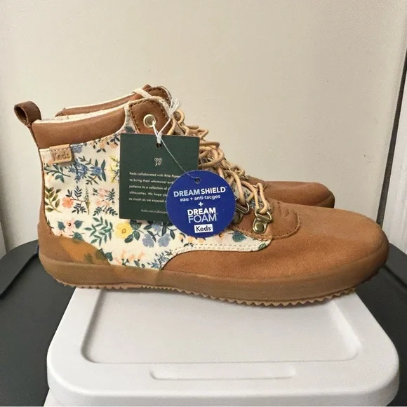 NWT Keds x Rifle Paper Co. Scout Boots in Wildflower Natural - Picture 3 of 9
